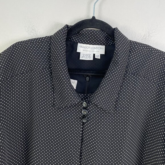 MAGGY LONDON Womens Plus 24WP Polka Dot 2 Piece Maxi Dress Suit - Picture 2 of 12